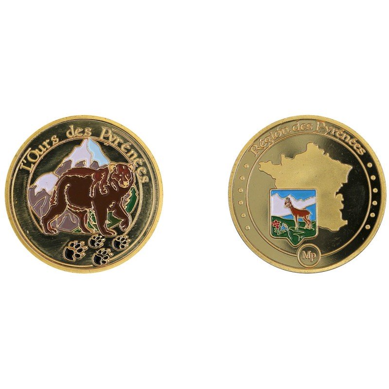 K11128 Medal 34mm Bear of Pyrenees