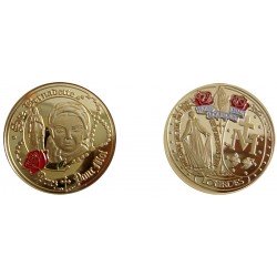 D11419 Medaille 32mm Lourdes Ste. Bernadette + Chaplet