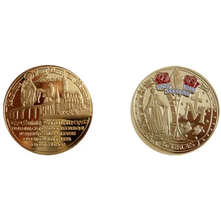 D11424 Medal 32mm Lourdes Basilique N.D. Du Rosaire