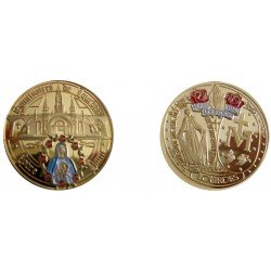 D11427 Medaille 32mm Lourdes Basilique De Face + Marie