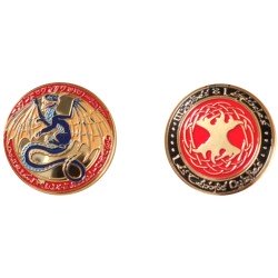 D11373 Medal 32mm Dragon Bleu