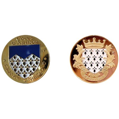 D11252 Medaille 32mm Blason Cote D'Armor