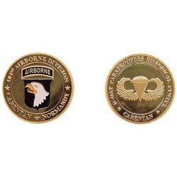 D11165 Medal 32 mm Carentan Logo 101St + Paratroopers