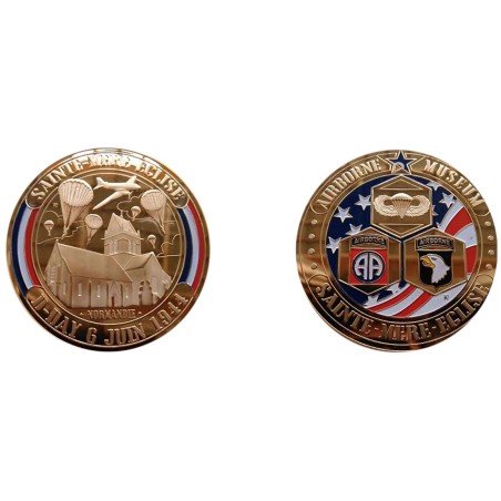 F1112 EXCLUSIVITE CLIENT Vente uniquement en Magasin
Medaille 70 mm Ste. Mere Eglise Mai