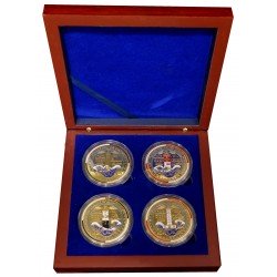 BOX4BR Coffret 4 Médailles Phares de Bretagne 40mm