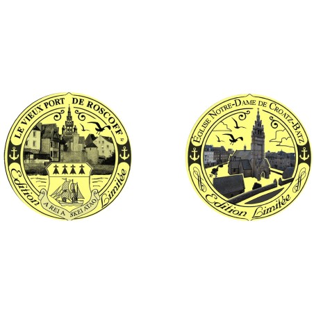 D11454 Medaille 34mm Roscoff Le Vieux Port