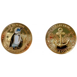 D11351 Medaille 32 mm Animaux Marins Le Manchot