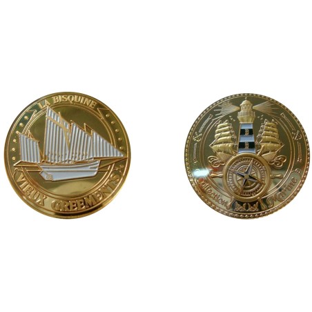 D11353 Medaille 32 mm Collection Bateaux Bisquine