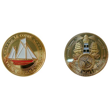 D11355 Medal 32 mm Collection Bateaux Cotre