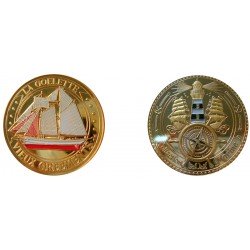 D11356 Medal 32 mm Collection Bateaux Goelette