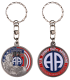 PCDD3S Keychain Round 82Nd Airborne Division vintage silver