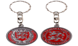PCDD7S Keychain Round Normandie vintage silver