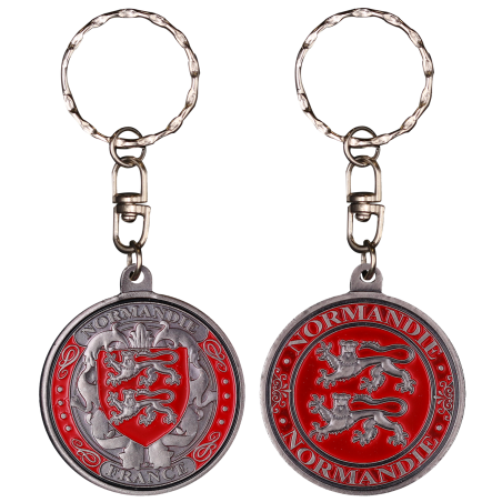 PCDD7S Keychain Round Normandie vintage silver