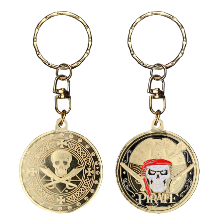 PC086 Keychain Round Pirate