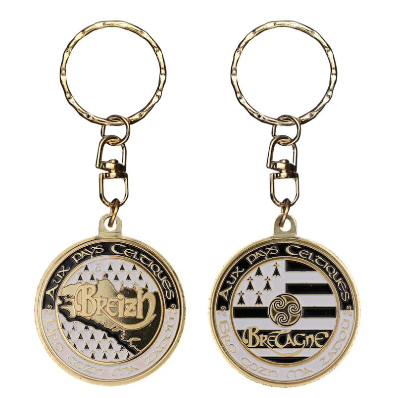 PC084 Keychain Round Map Breizh