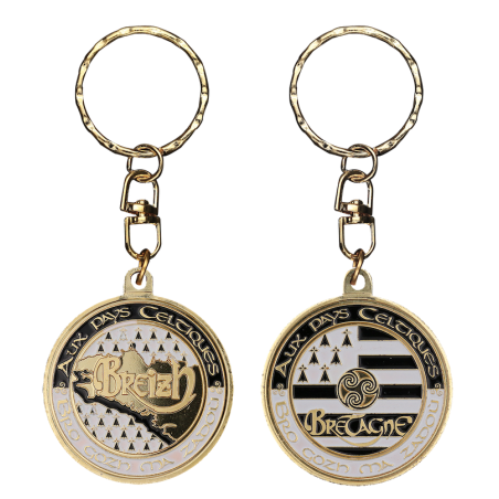 PC084 Keychain Round Map Breizh