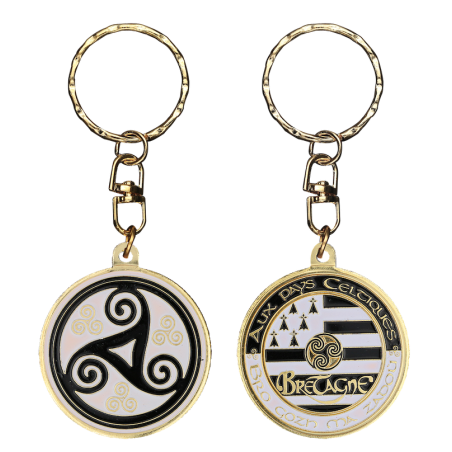 PC083 Pc Rond Triskell Noir &amp; Blanc