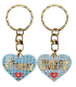 PC053 Key Ring Heart Blue St Tropez