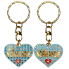 PC048 Key Ring Heart Blue Normandie