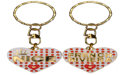 PC044 Key Ring Heart White Nice