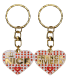 PC044 Key Ring Heart White Nice