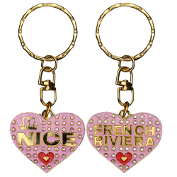 PC042 Key Ring Heart Pink Nice