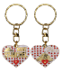 PC039 Key Ring Heart White Mont Saint Michel