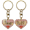 PC034 Key Ring Heart White Cannes