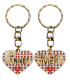 PC034 Key Ring Heart White Cannes