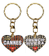 PC030 Key Ring Heart Black Cannes