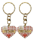 PC028 Key Ring Heart White Bretagne