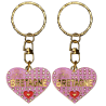 PC026 Key Ring Heart Pink Bretagne