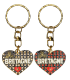 PC026 Key Ring Heart Black Bretagne