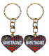 PC024 Key Ring Heart Black Bretagne