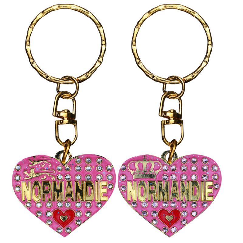 PC047 Key Ring Heart Pink Normandie