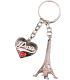  Key Ring Heart Black Tour Eiffel 3D PC095 7,00 €