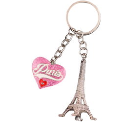 PC097 Pc Coeur Rouge Tour Eiffel 3D