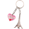 PC097 Key Ring Heart Red Tour Eiffel 3D