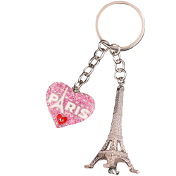  Key Ring Heart Red Tour Eiffel 3D PC097 7,00 €