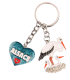 PC131 Key Ring Heart Blue Alsace