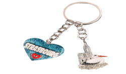 PC136 Key Ring Heart Blue Strasbourg