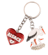 PC137 Key Ring Heart Red Alsace