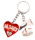 PC140 Key Ring Heart 3D Red Alsace