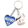 PC141 Key Ring Heart 3D Blue Alsace