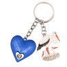 Key Ring Heart 3D Blue Alsace