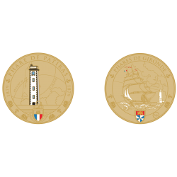 K11173 Medal 34mm Lighthouse collection of Gironde lighthouse of Patiras