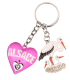 PC142 Key Ring Heart 3D Pink Alsace