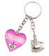 PC143 Key Ring Heart 3D Pink Strasbourg
