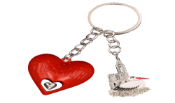  Key Ring Heart 3D Red Strasbourg PC145 7,00 €