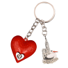 Key Ring Heart 3D Red Strasbourg
